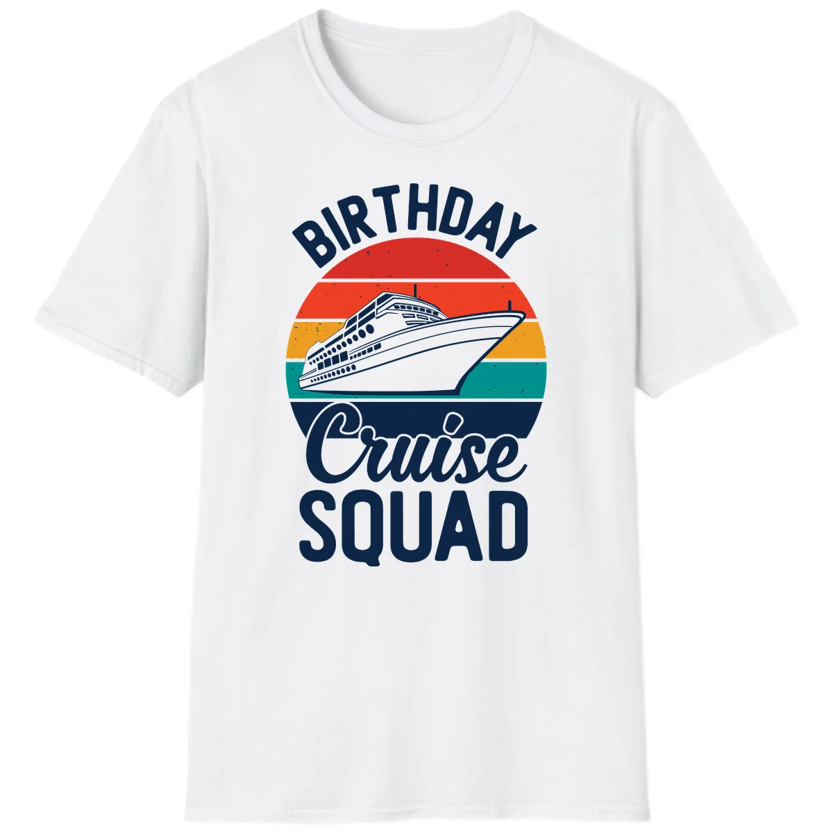 Birthday Cruise Squad T-Shirt in White
