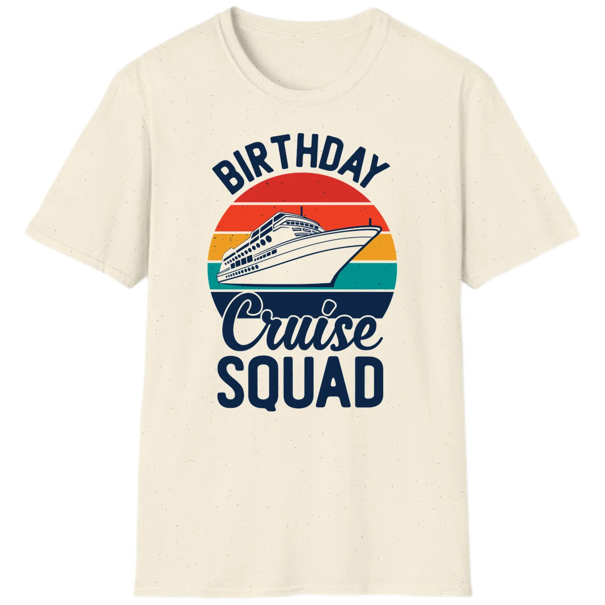 Birthday Cruise Squad T-Shirt in Natural