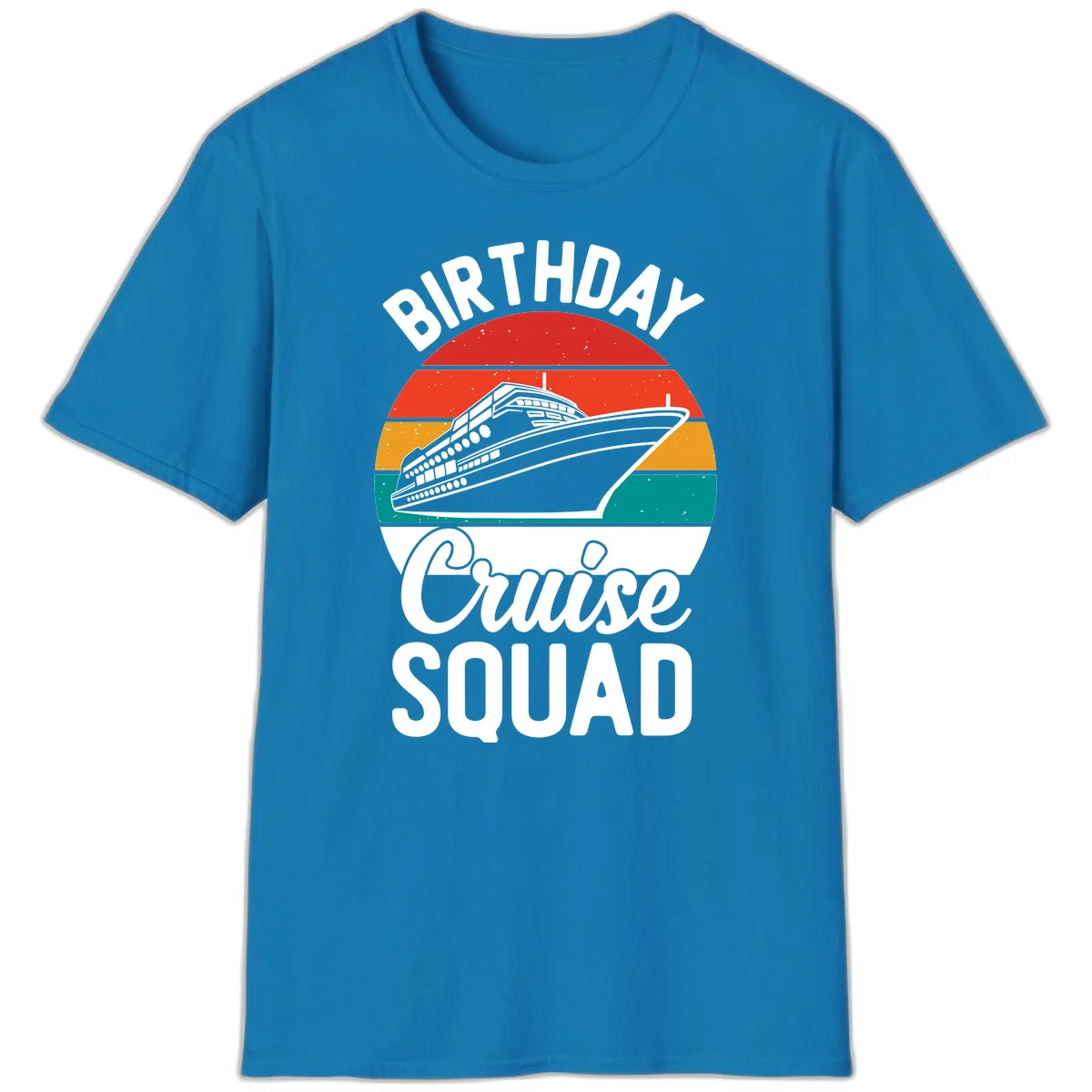 Birthday Cruise Squad T-Shirt in Sapphire