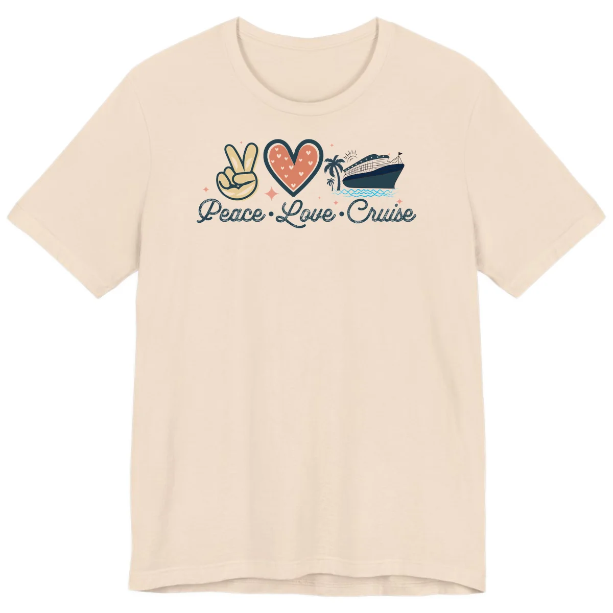 Peace Love Cruise Premium T-Shirt in Soft Cream