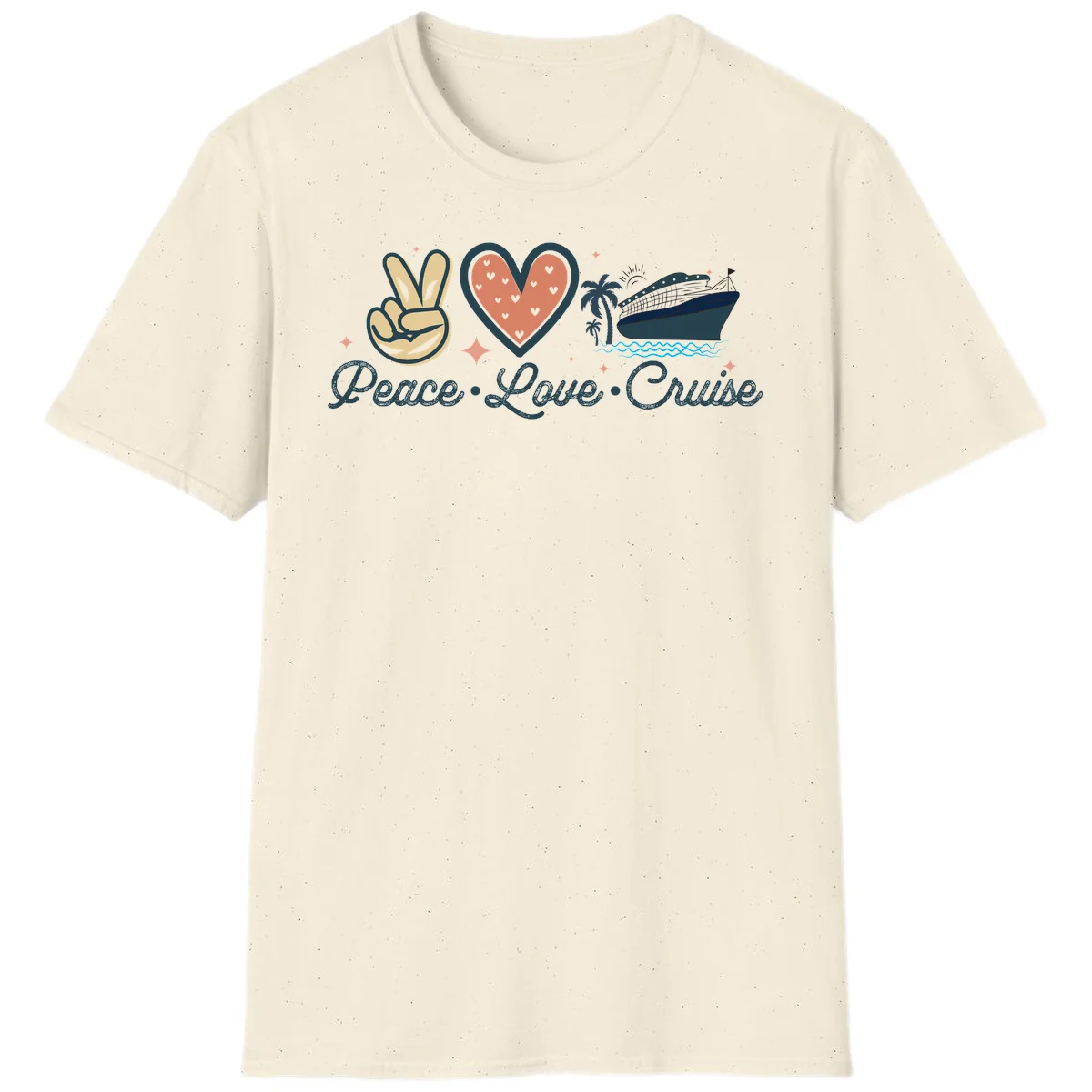 Peace Love Cruise T-Shirt in Natural