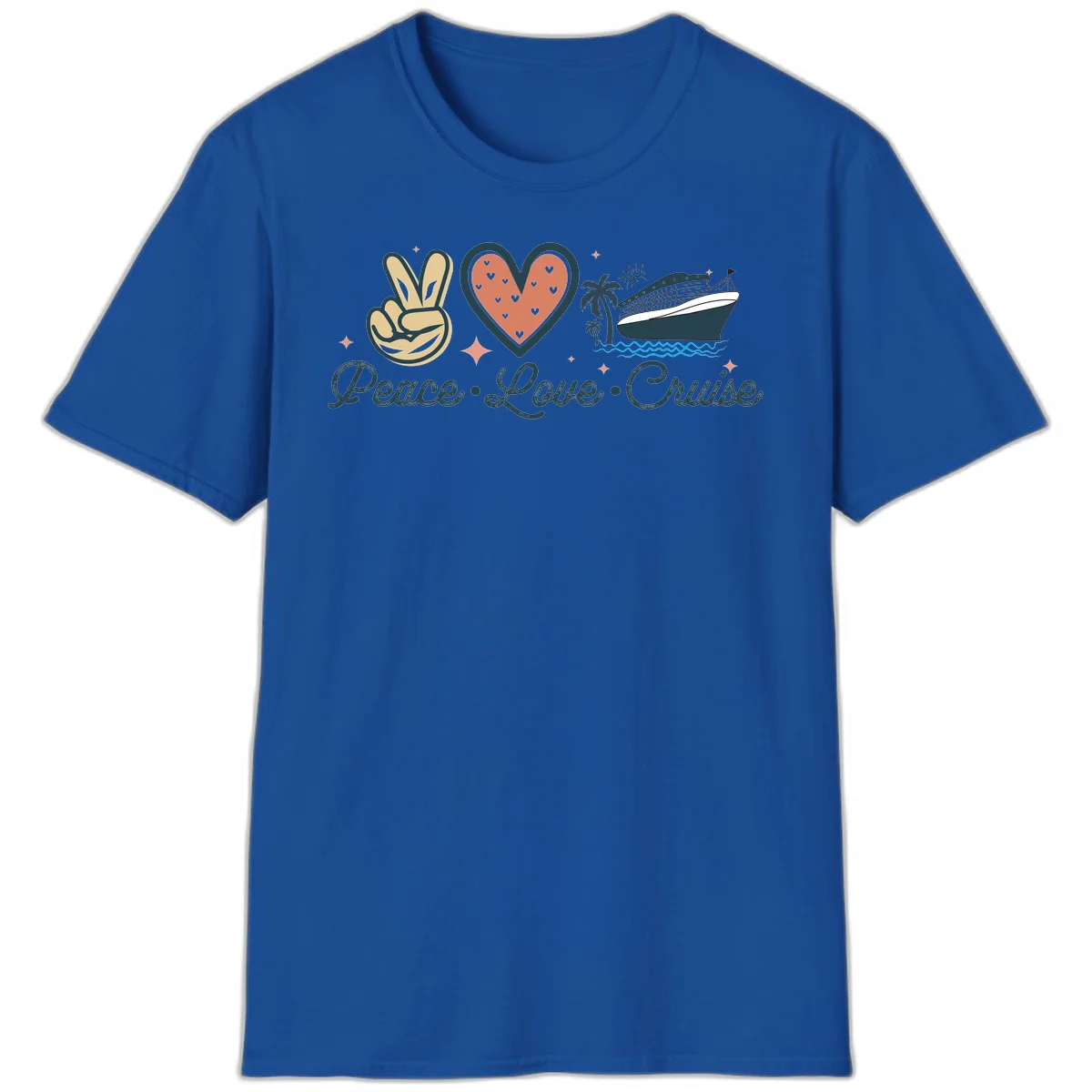 Peace Love Cruise T-Shirt in Royal