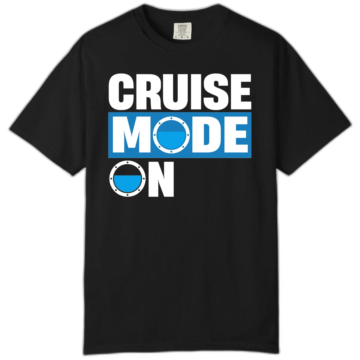 Cruise Mode On Comfort Colors T-Shirt in Black