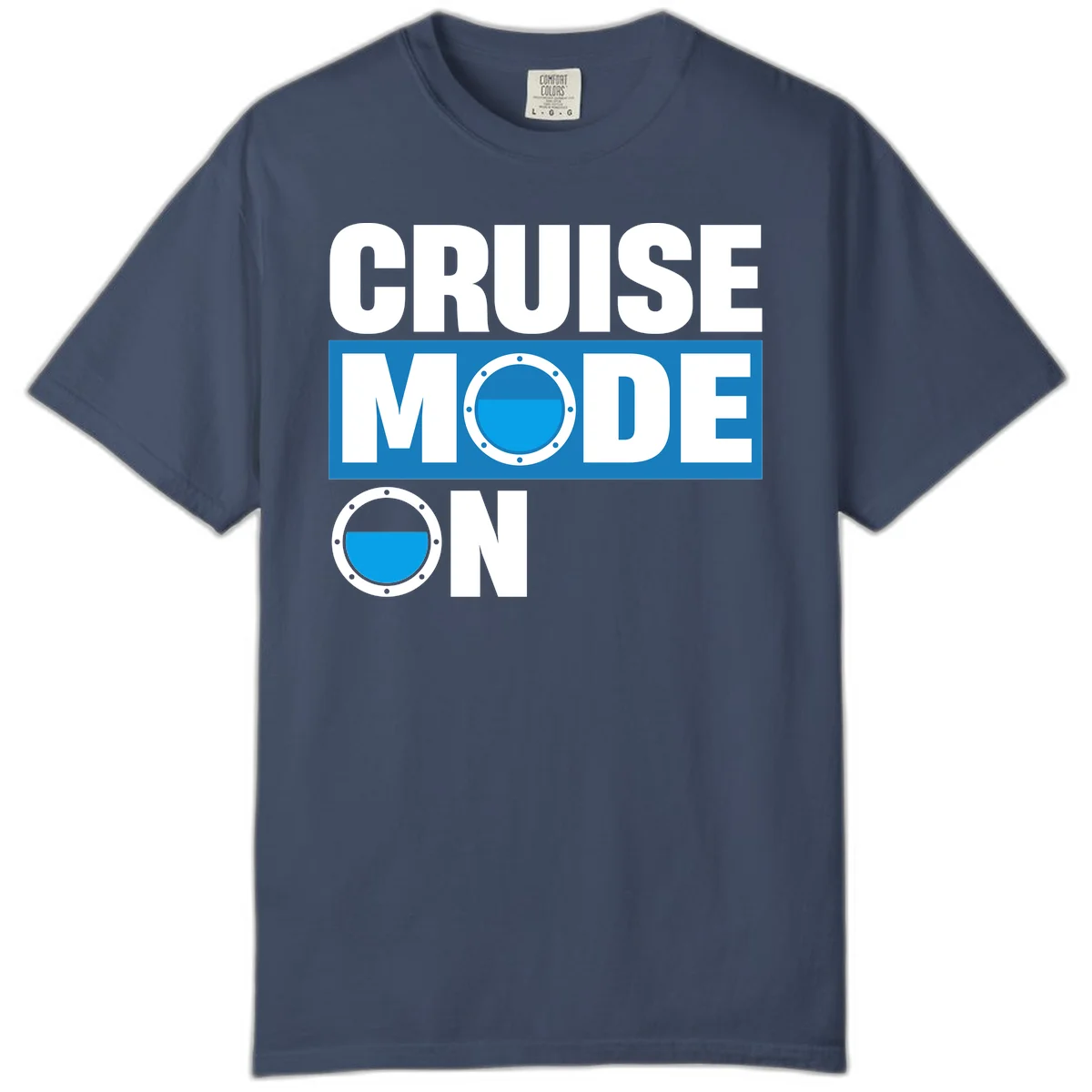 Cruise Mode On Comfort Colors T-Shirt in Midnight