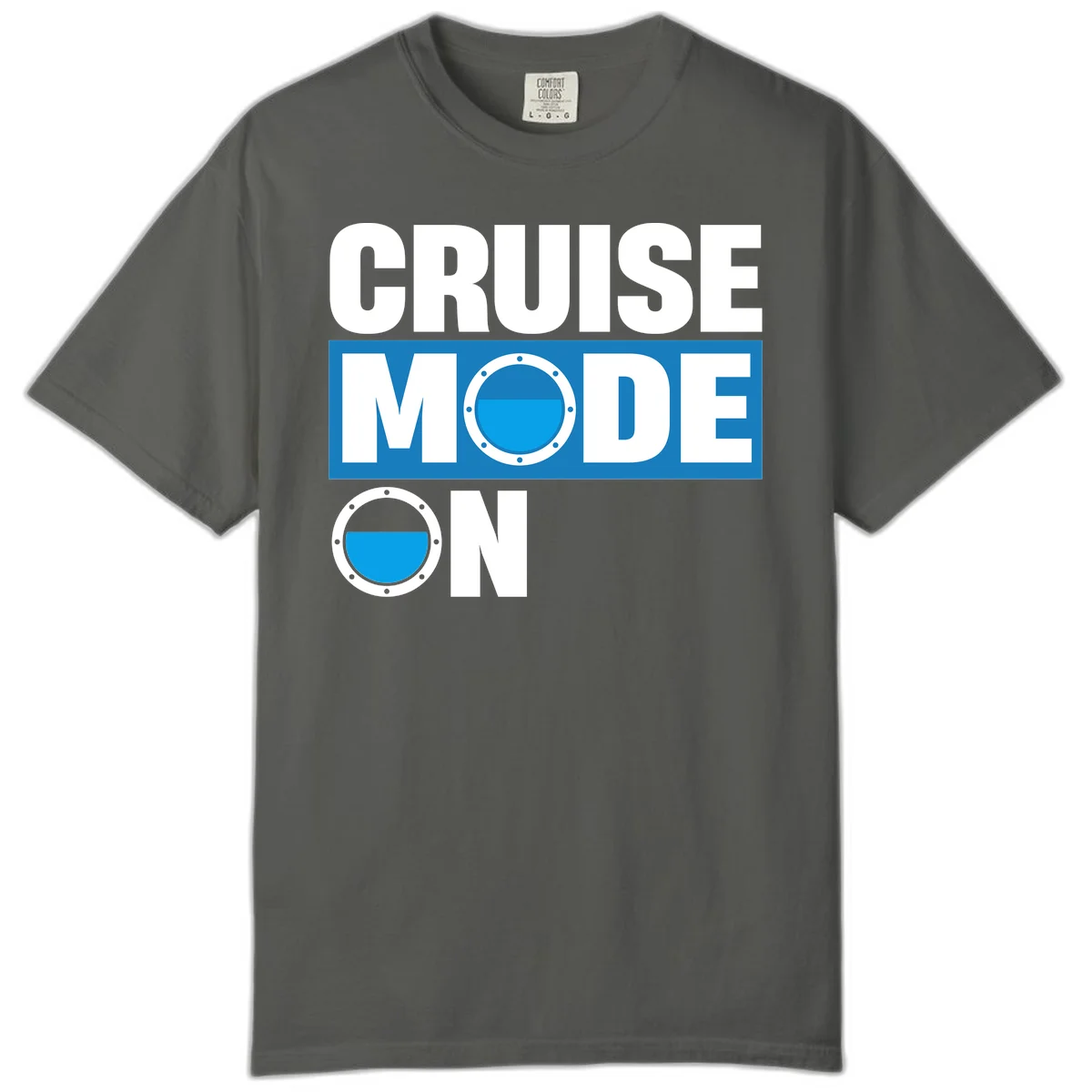 Cruise Mode On Comfort Colors T-Shirt in Pepper