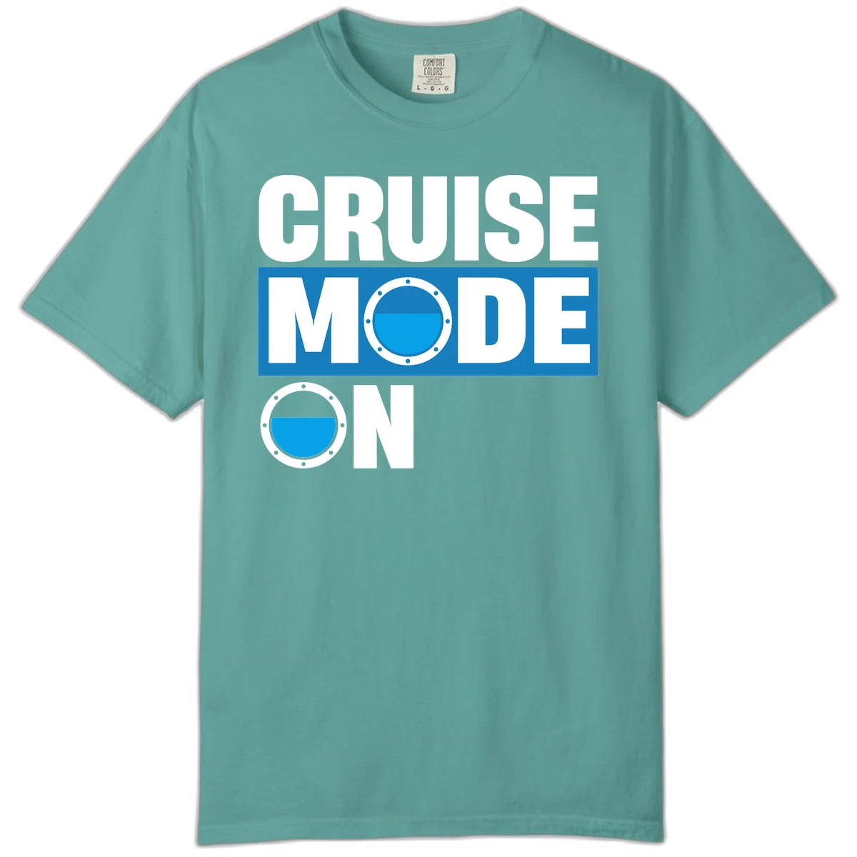 Cruise Mode On Comfort Colors T-Shirt in Seafoam