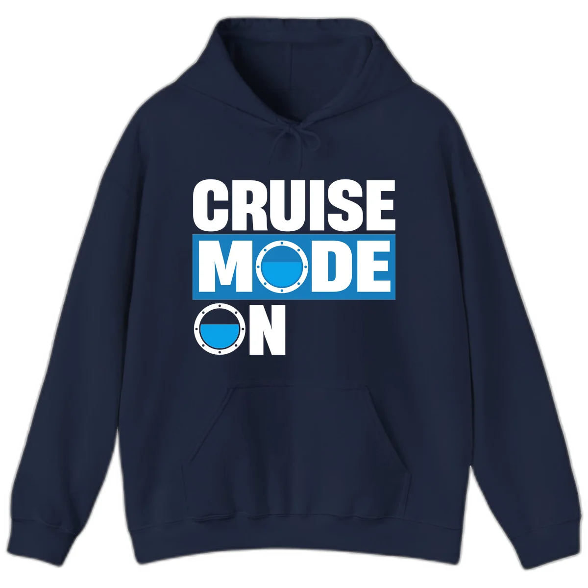 Cruise Mode On Hooded Sweatshirt in Navy