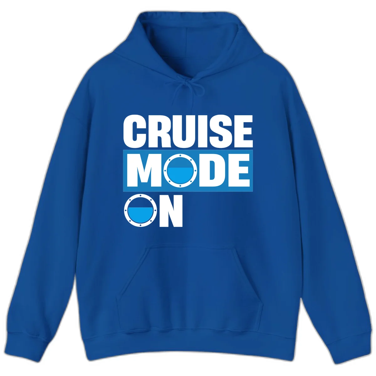 Cruise Mode On Hooded Sweatshirt in Royal