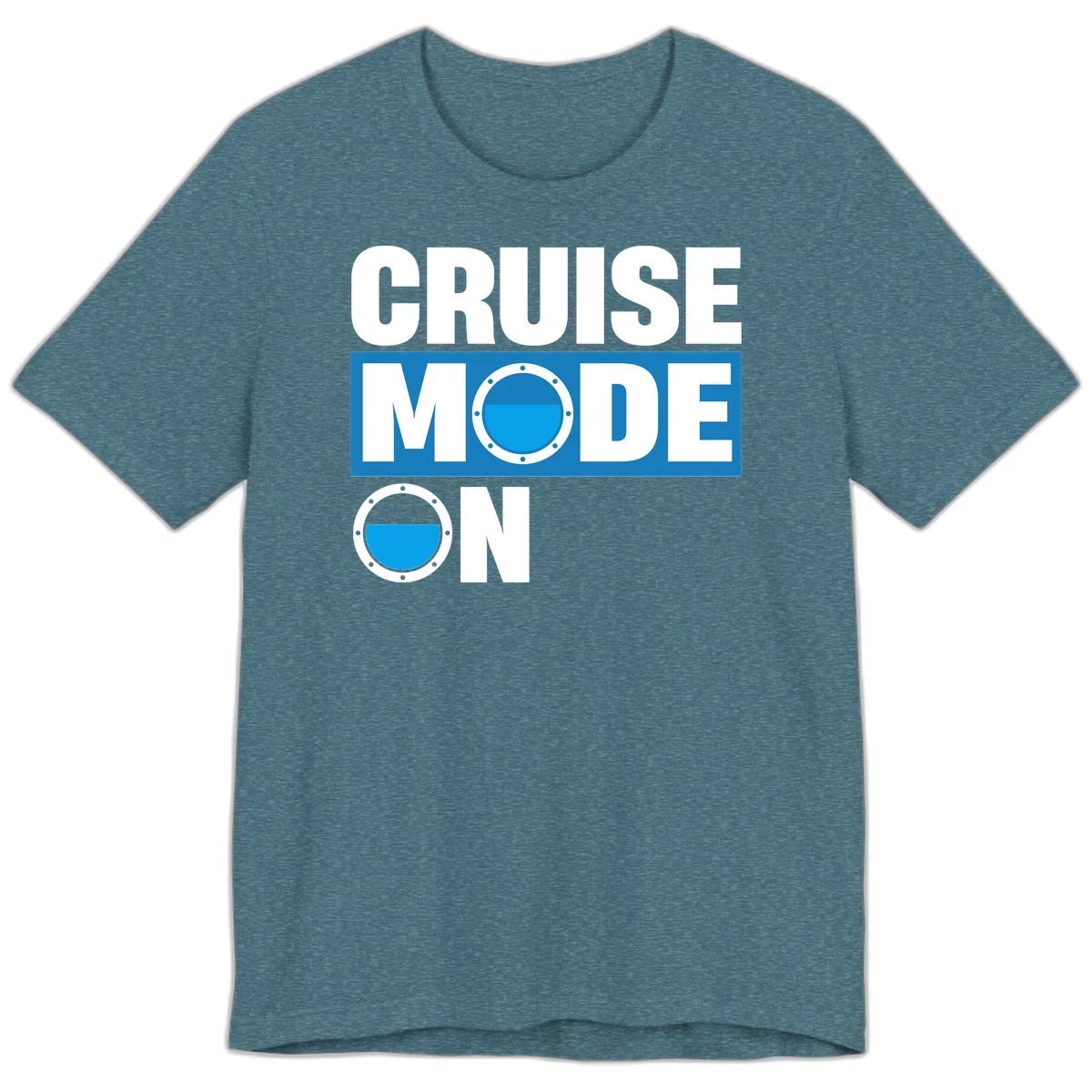 Cruise Mode On Premium T-Shirt in Heather Deep Teal
