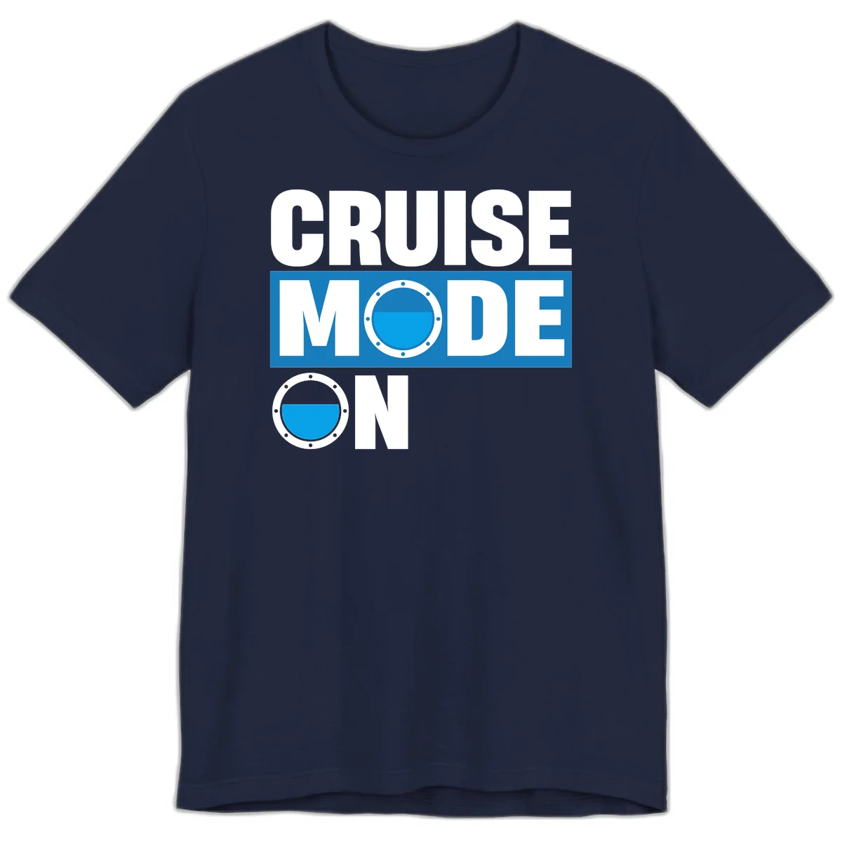 Cruise Mode On Premium T-Shirt in Navy