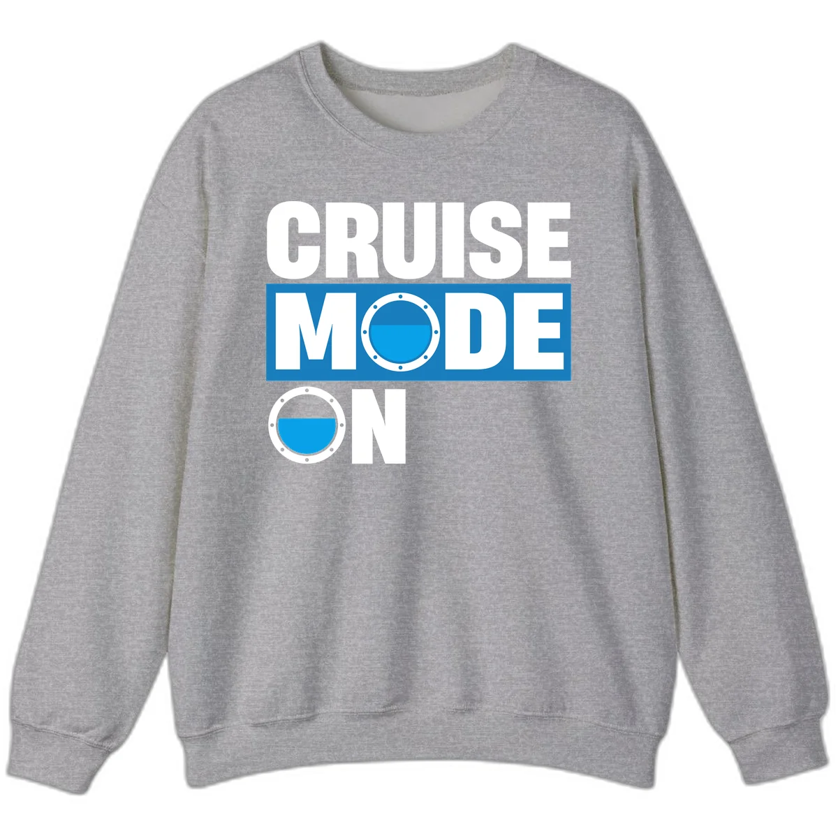 Cruise Mode On Crewneck Sweatshirt in Sport Grey