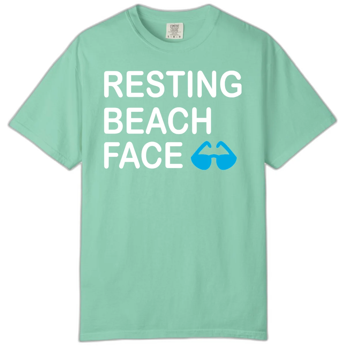 Resting Beach Face Comfort Color T-Shirt in Island Reef
