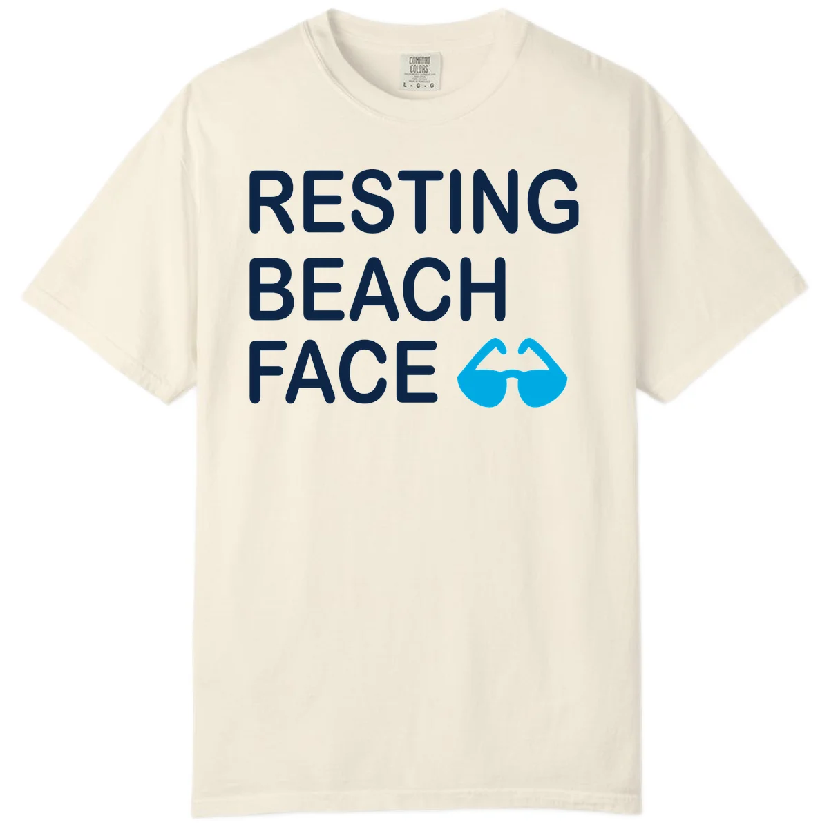 Resting Beach Face Comfort Color T-Shirt in Ivory