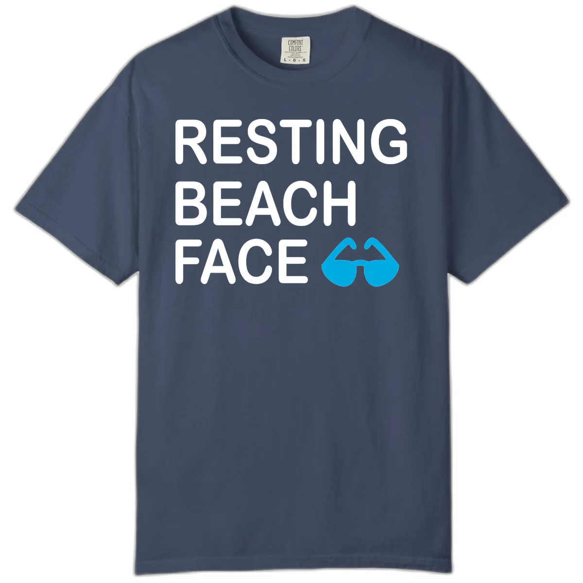 Resting Beach Face Comfort Color T-Shirt in Midnight