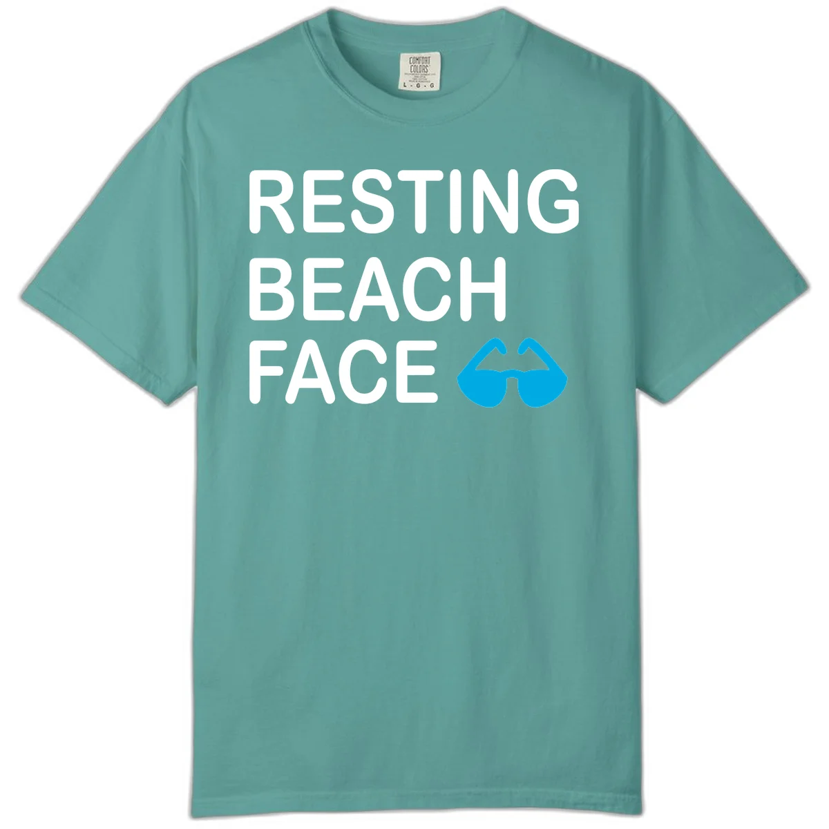 Resting Beach Face Comfort Color T-Shirt in Seafoam