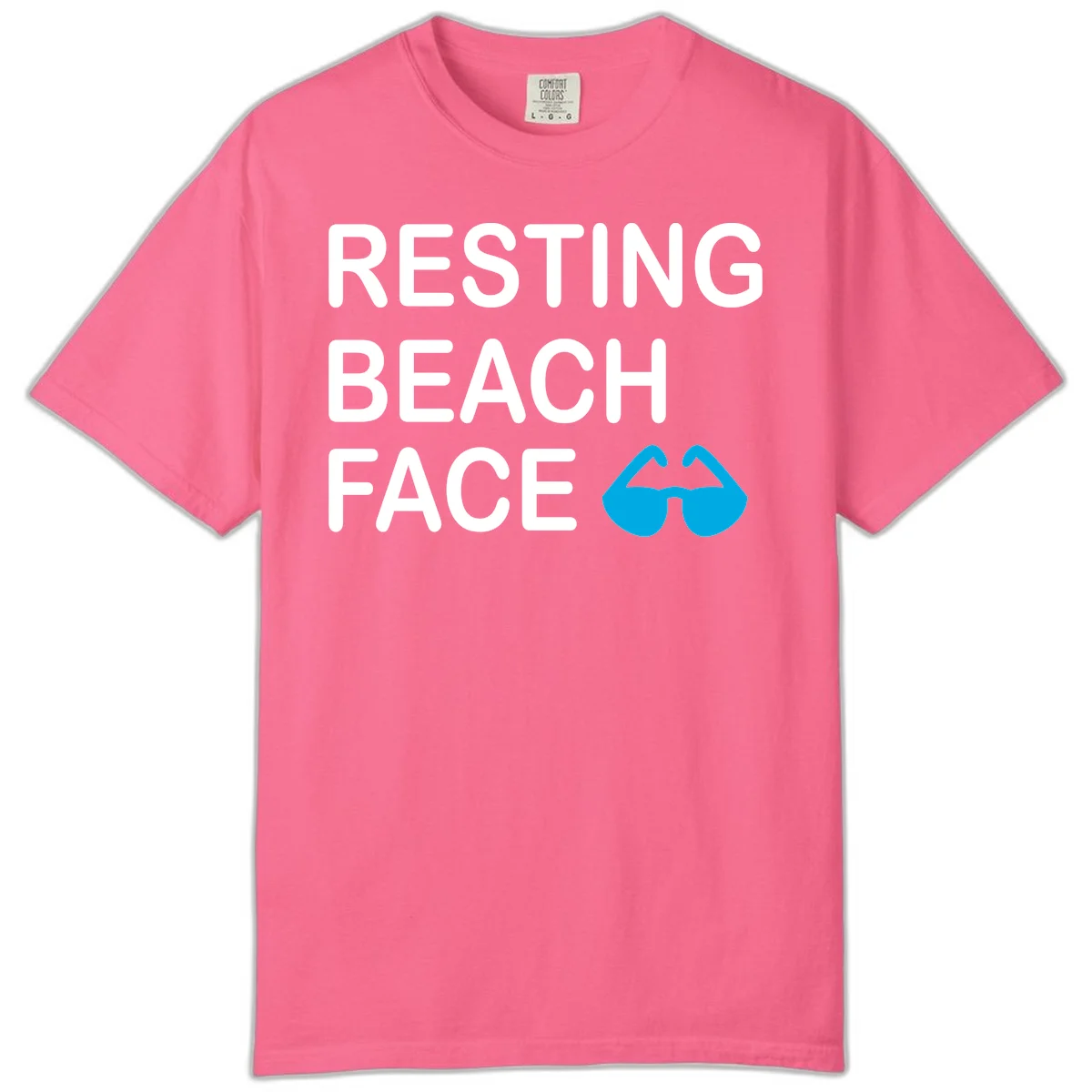 Resting Beach Face Comfort Color T-Shirt in Crunchberry