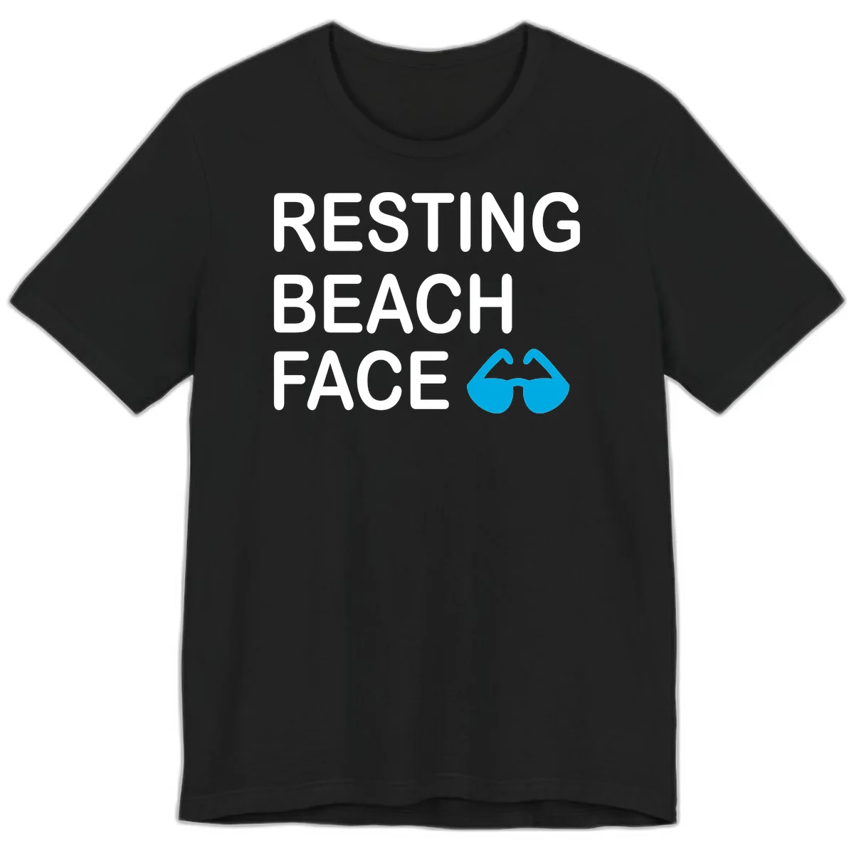 Resting Beach Face Premium T-Shirt in Black