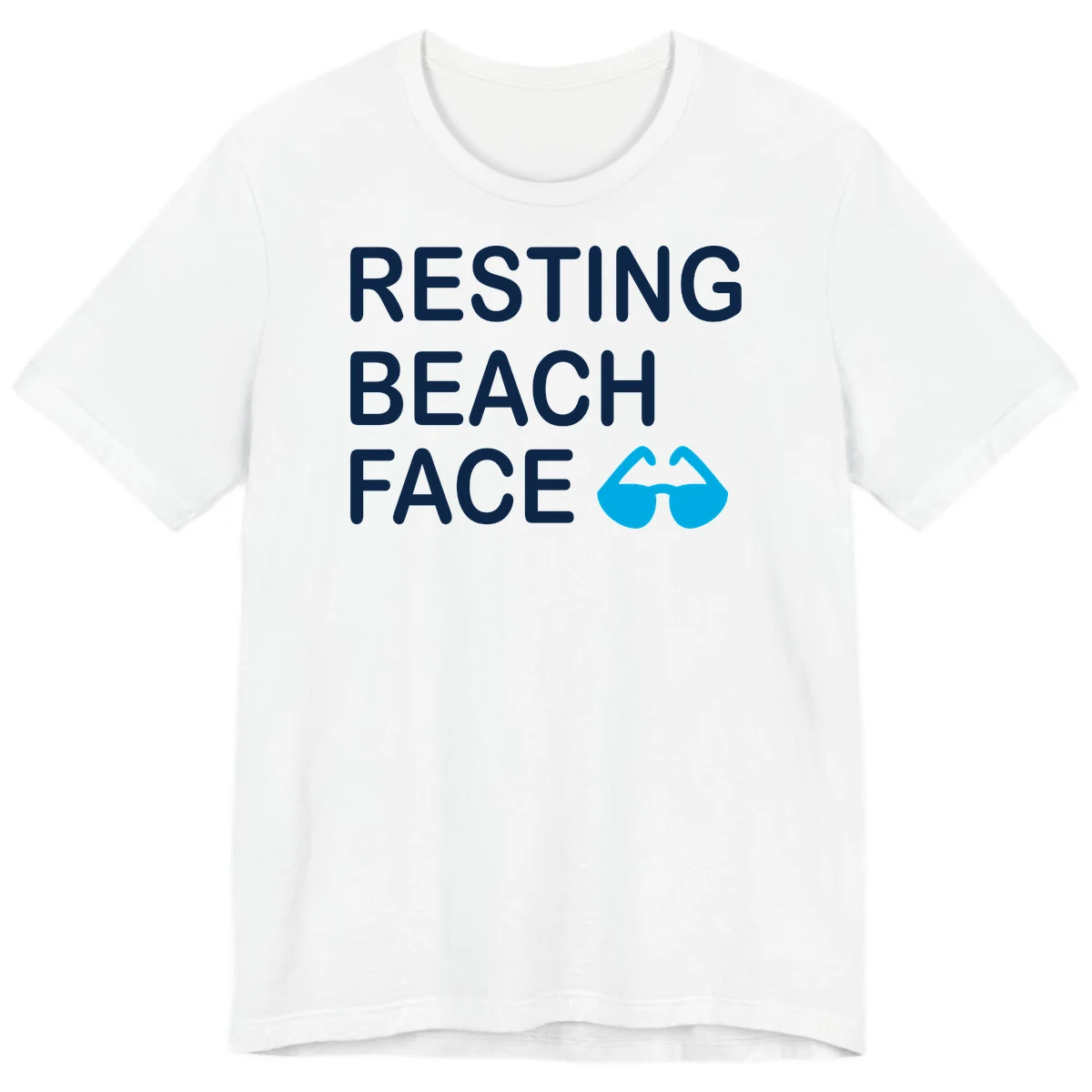 Resting Beach Face Premium T-Shirt in White