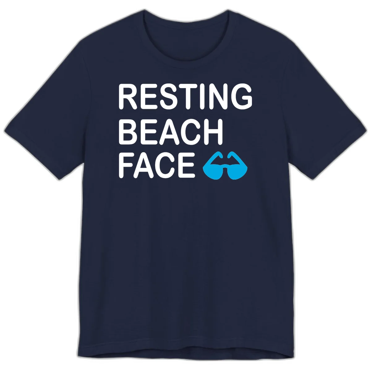 Resting Beach Face Premium T-Shirt in Navy