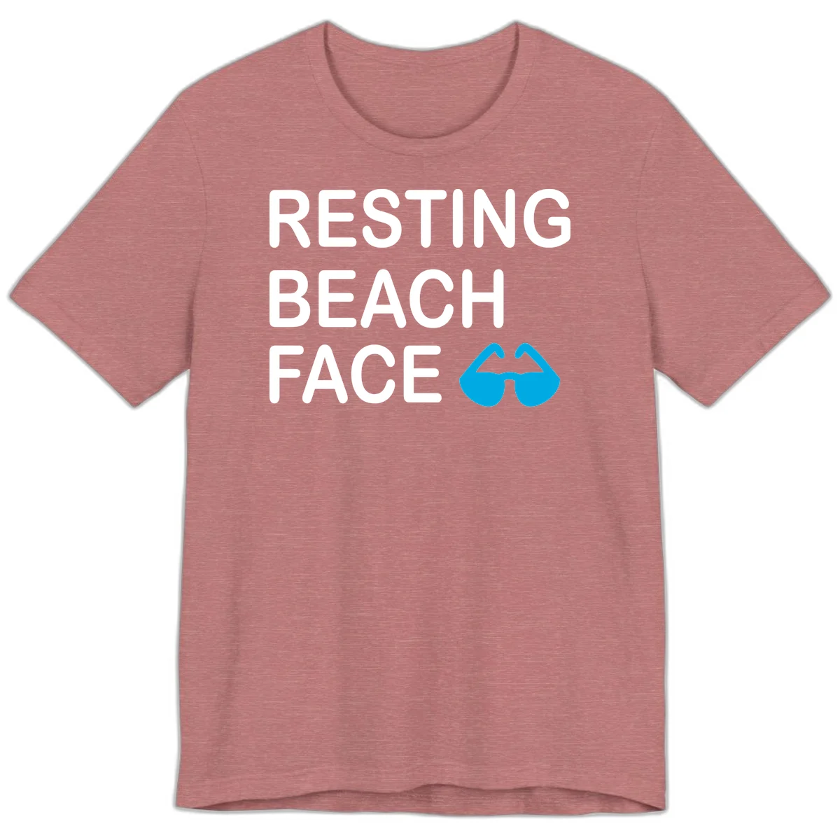 Resting Beach Face Premium T-Shirt in Heather Mauve