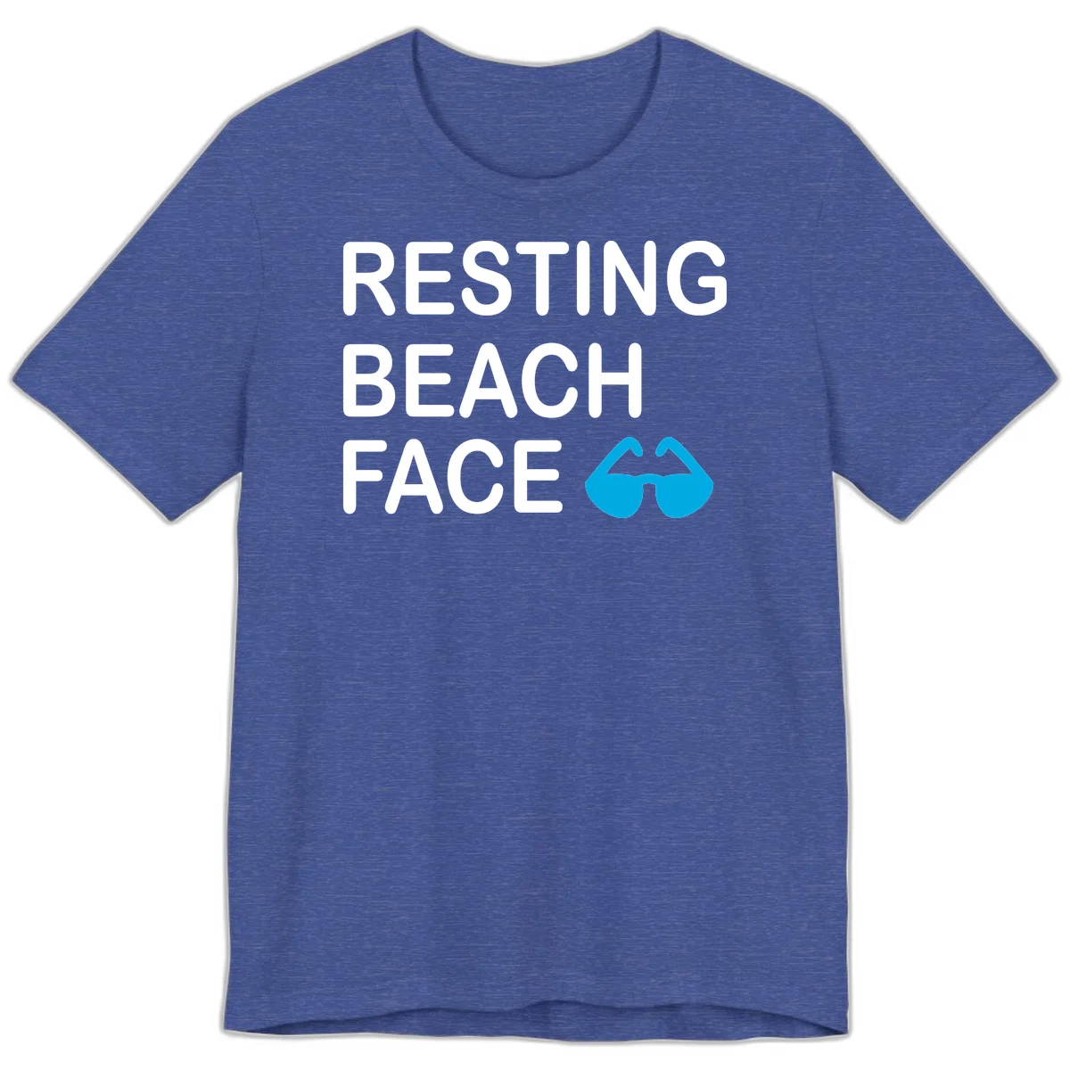 Resting Beach Face Premium T-Shirt in Heather True Royal