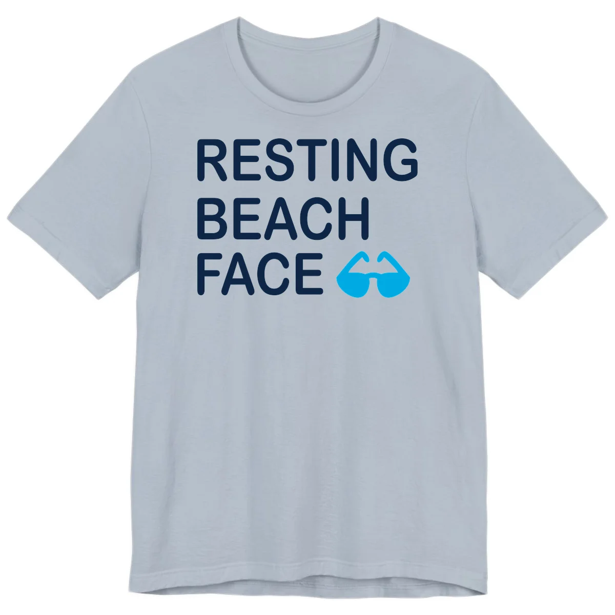 Resting Beach Face Premium T-Shirt in Light Blue