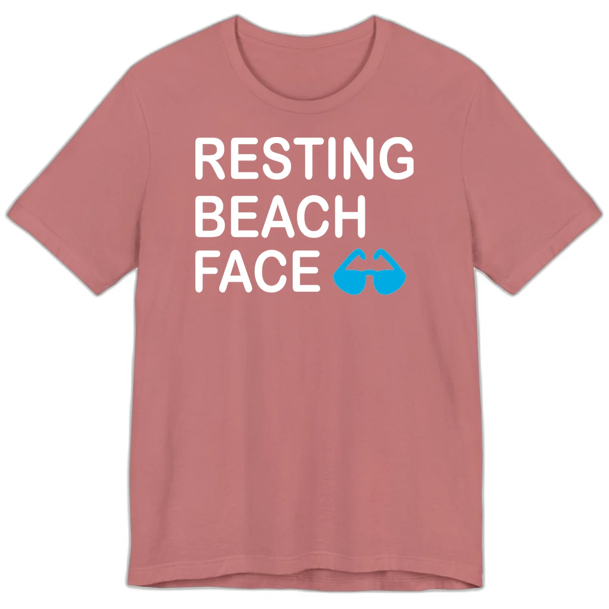Resting Beach Face Premium T-Shirt in Mauve