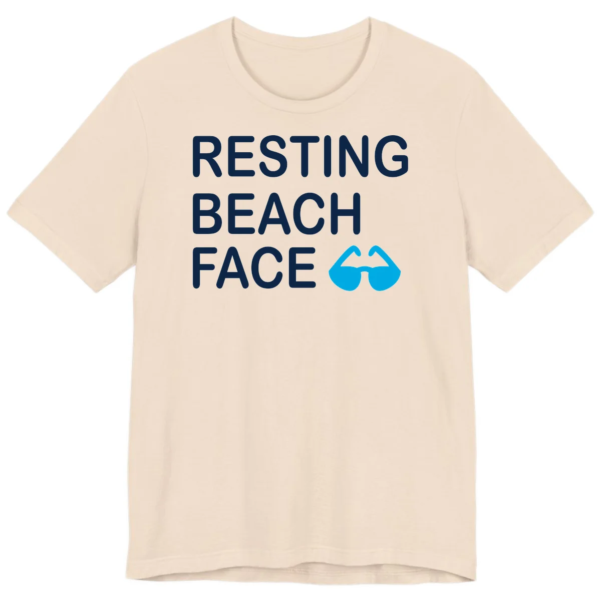 Resting Beach Face Premium T-Shirt in Soft Cream