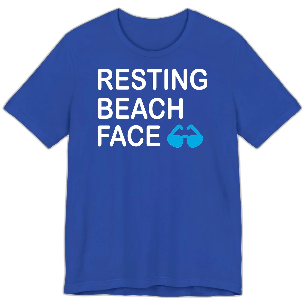 Resting Beach Face Premium T-Shirt in True Royal