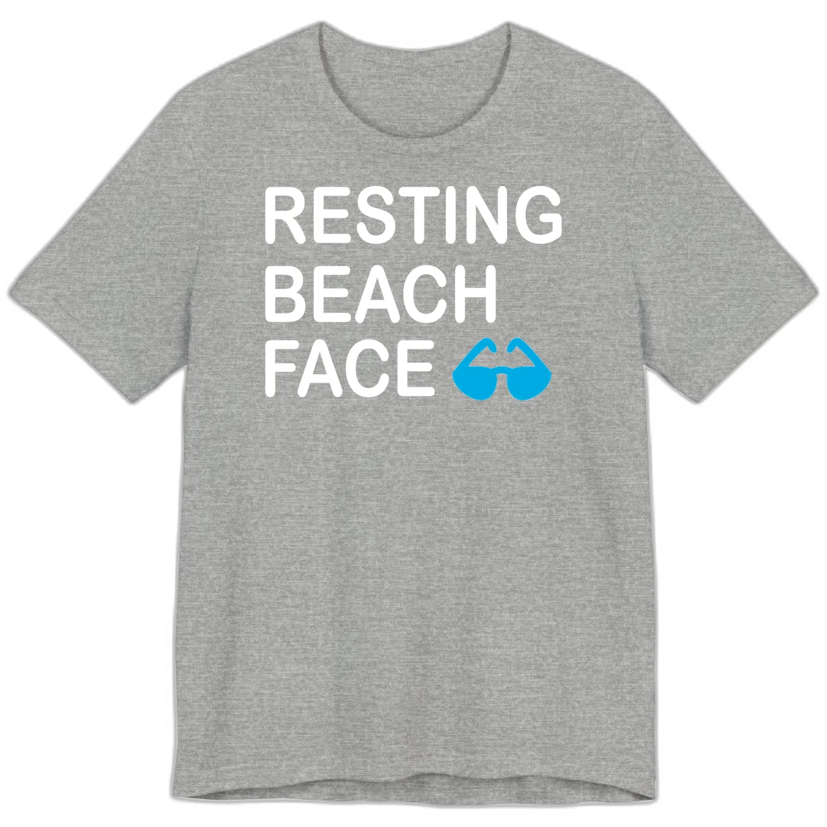Resting Beach Face Premium T-Shirt in Athletic Heather