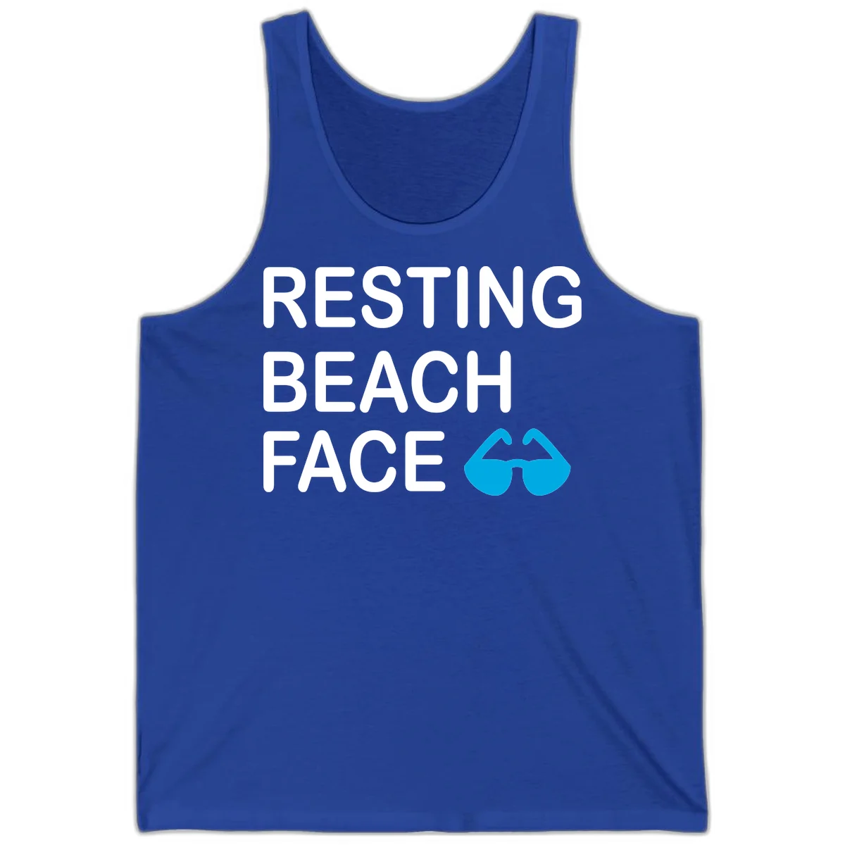 Resting Beach Face Tank Top in True Royal