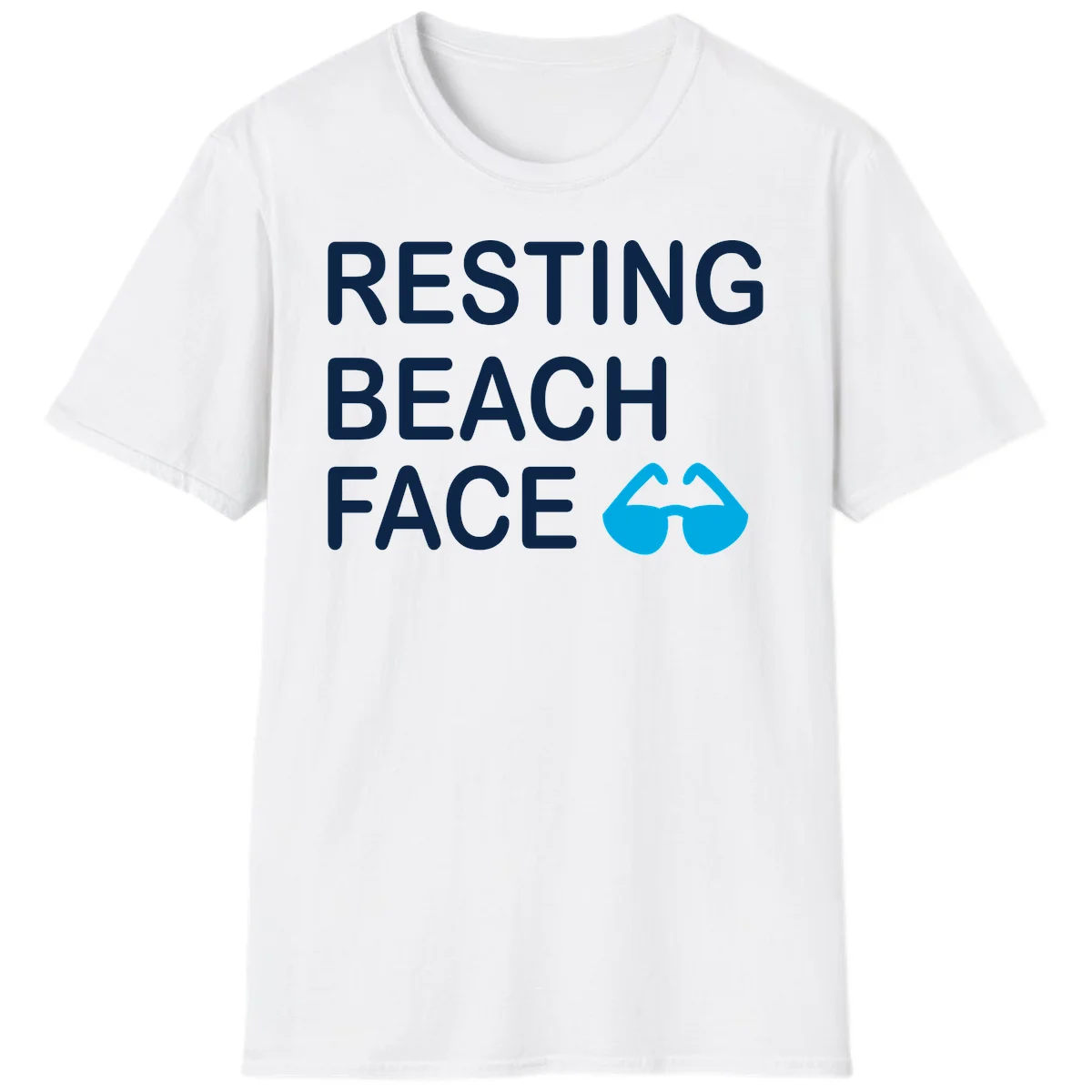 Resting Beach Face T-Shirt in White