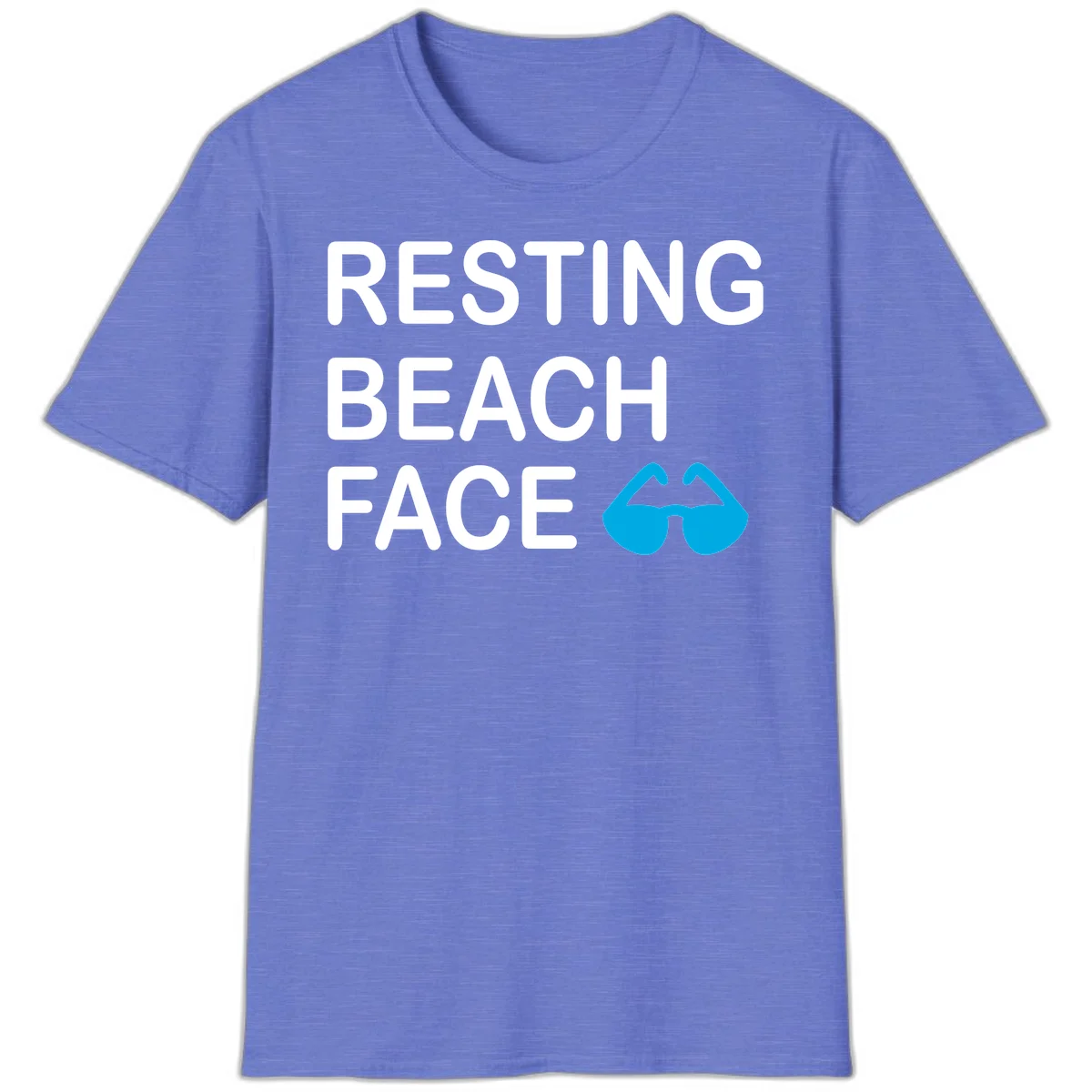 Resting Beach Face T-Shirt in Heather Royal