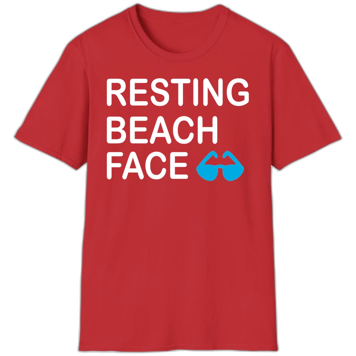 Resting Beach Face T-Shirt in Red