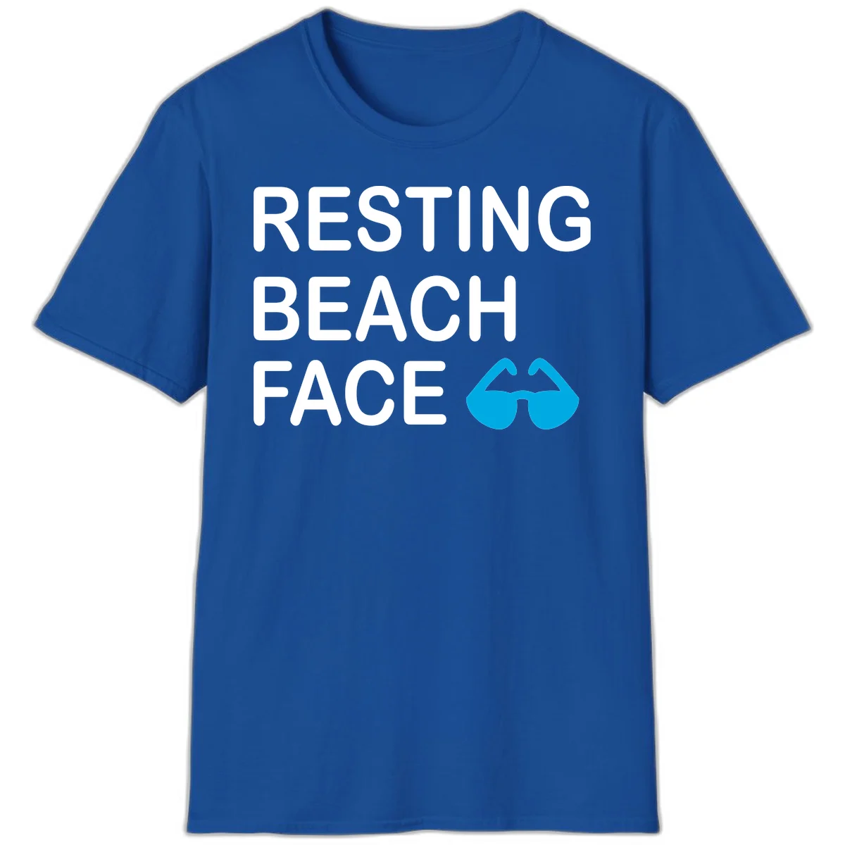 Resting Beach Face T-Shirt in Royal