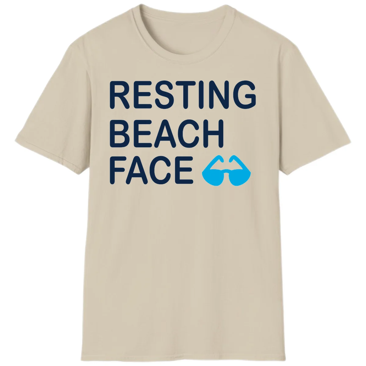 Resting Beach Face T-Shirt in Sand