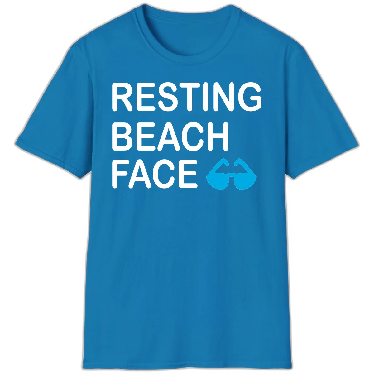 Resting Beach Face T-Shirt in Sapphire