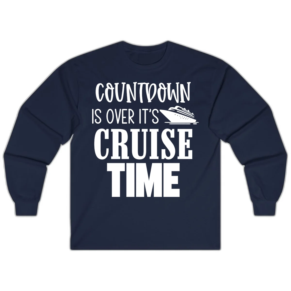 Countdown Is Over It's Cruise Time Long Sleeve in Navy