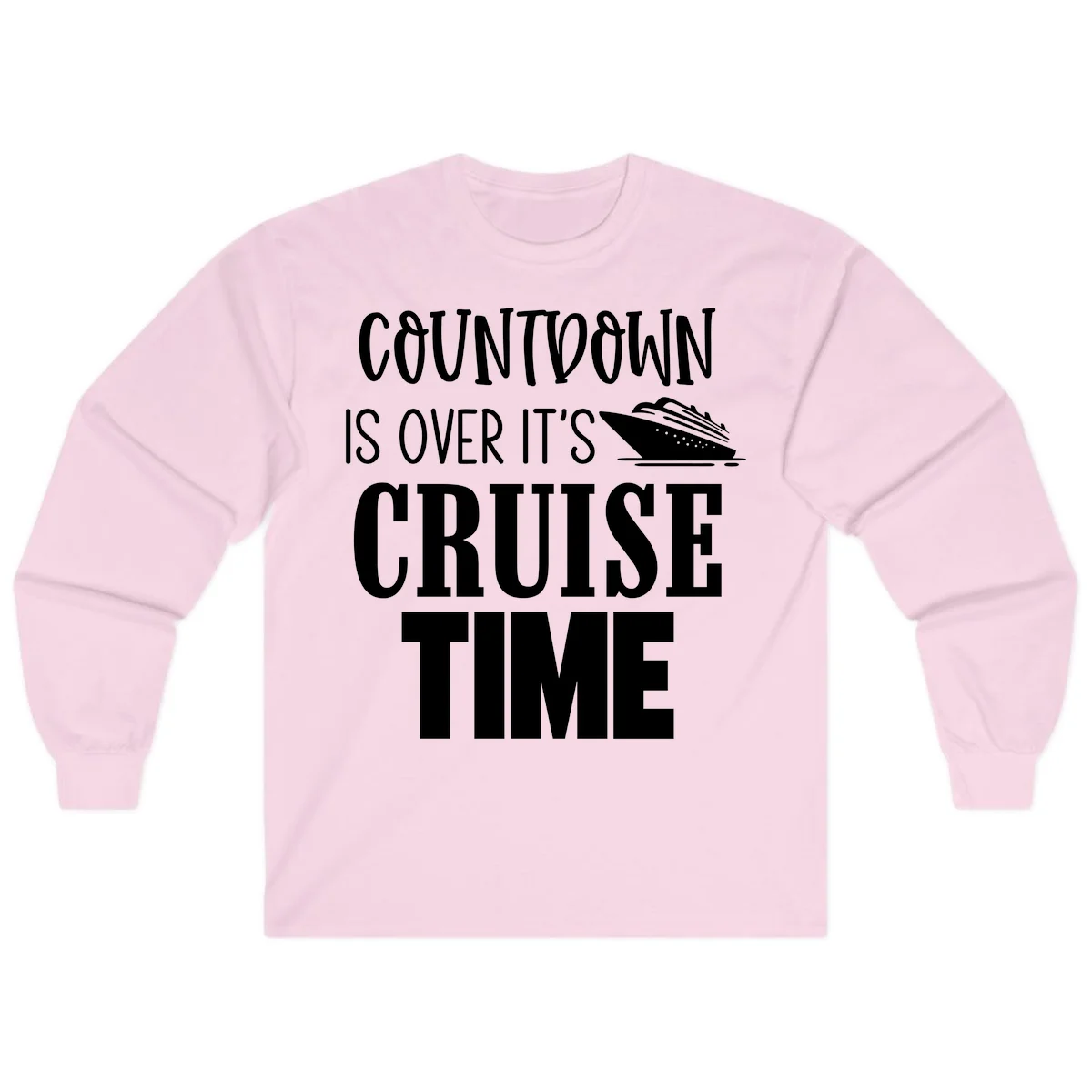 Countdown Is Over It's Cruise Time Long Sleeve in Light Pink