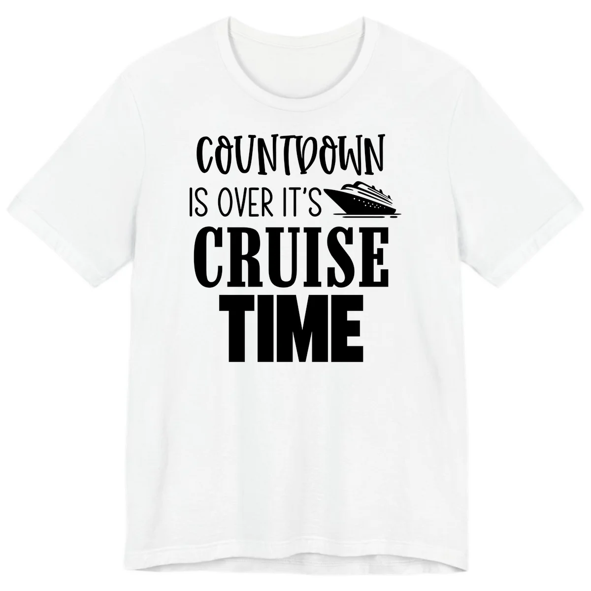 Countdown Is Over It's Cruise Time Premium T-Shirt in White