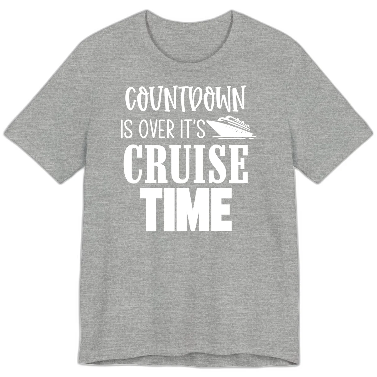 Countdown Is Over It's Cruise Time Premium T-Shirt in Athletic Heather