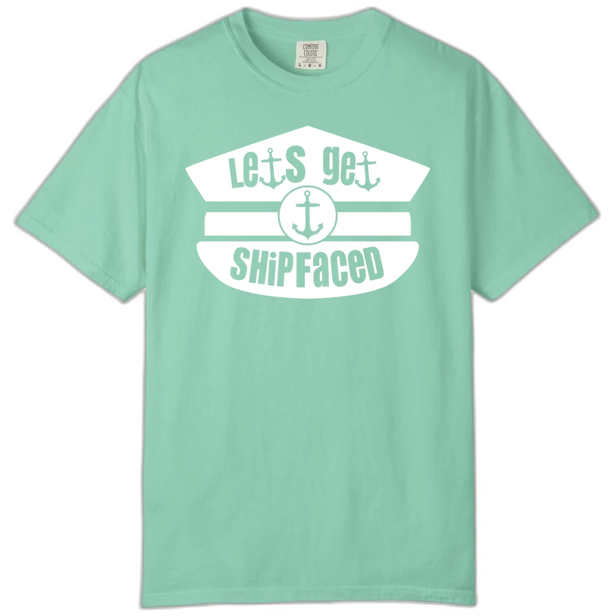 Let's Get Shipfaced Comfort Color T-Shirt in Island Reef