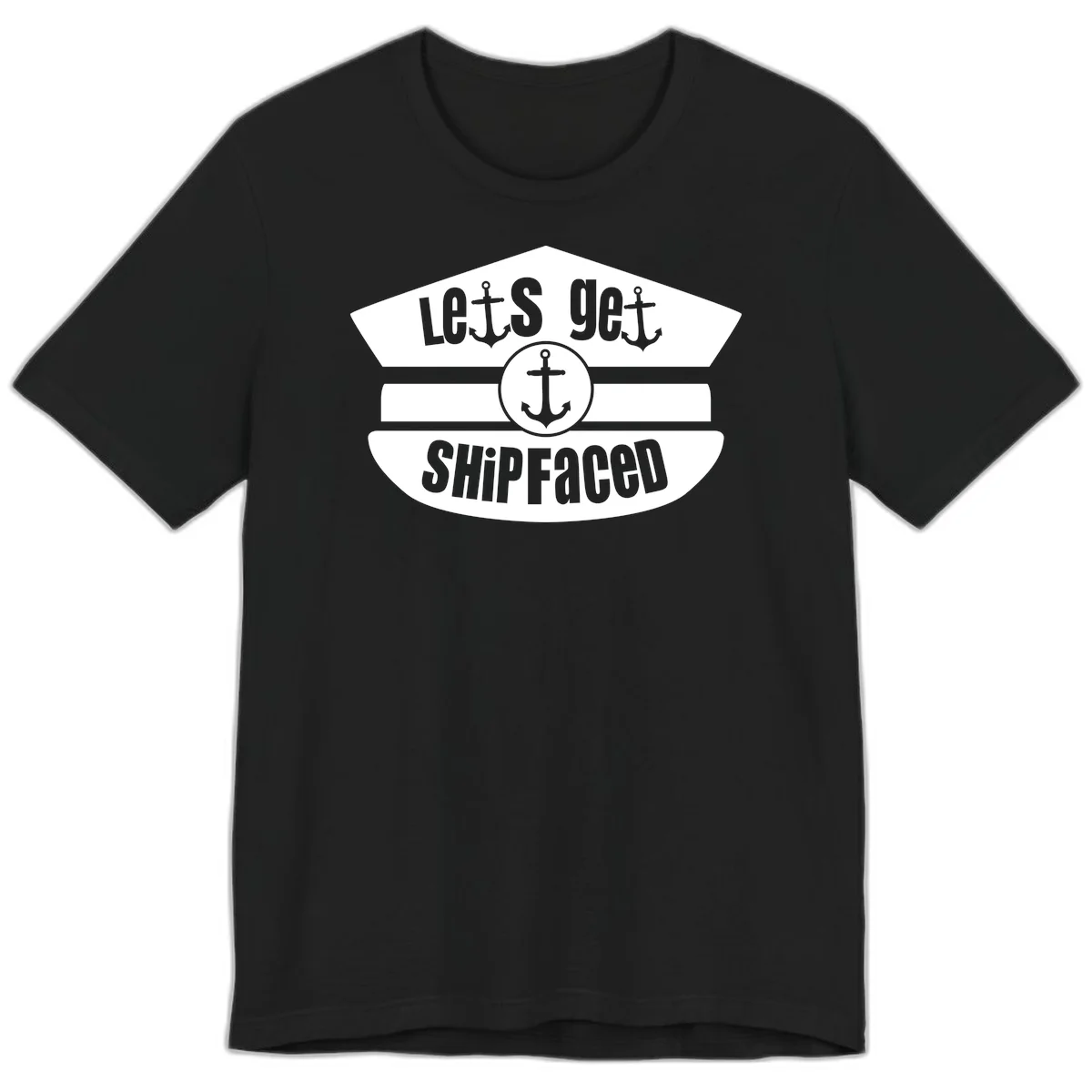 Let's Get Shipfaced Vintage Funny Cruise Premium T-Shirt in Black