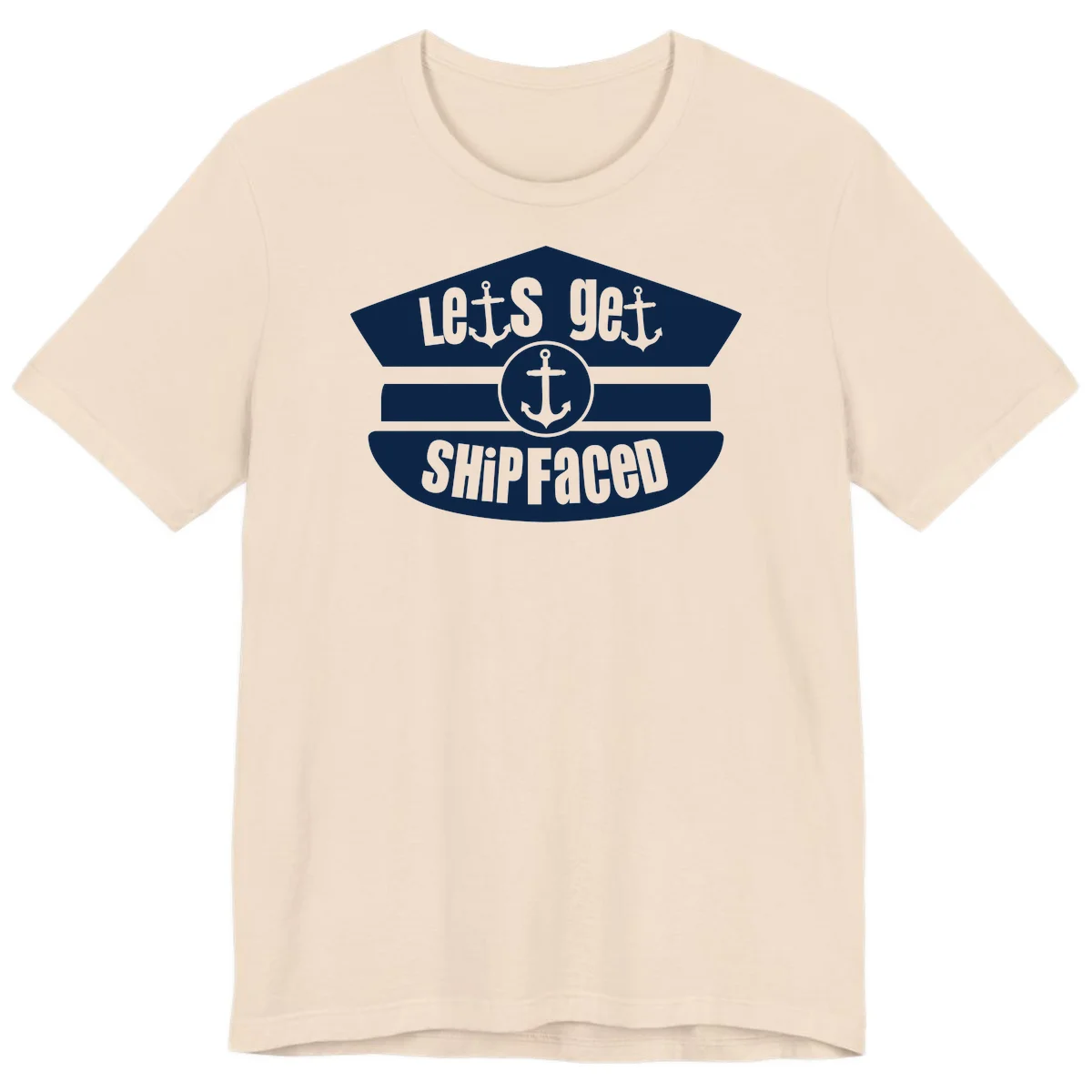 Let's Get Shipfaced Vintage Funny Cruise Premium T-Shirt in Soft Cream