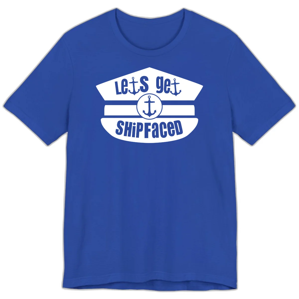 Let's Get Shipfaced Vintage Funny Cruise Premium T-Shirt in True Royal