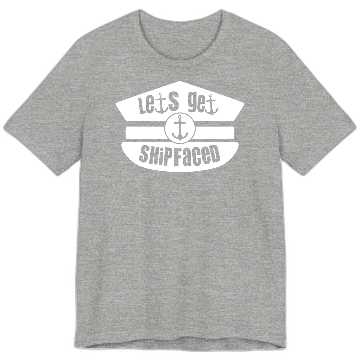 Let's Get Shipfaced Vintage Funny Cruise Premium T-Shirt in Athletic Heather