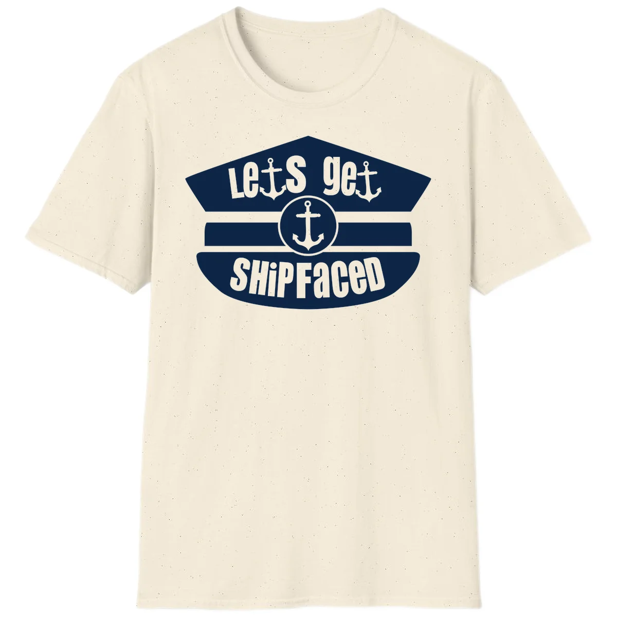 Let's Get Shipfaced Funny Cruise Vacation T-Shirt in Natural