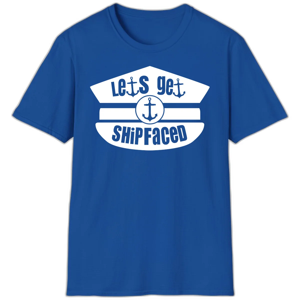 Let's Get Shipfaced Funny Cruise Vacation T-Shirt in Royal