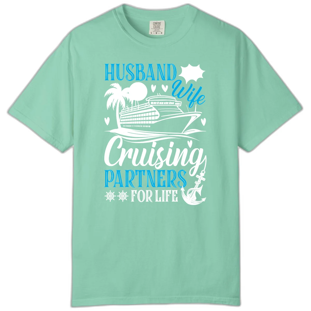 Husband Cruising Partners For Life Comfort Color in Island Reef