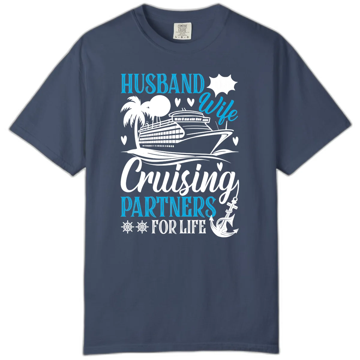 Husband Cruising Partners For Life Comfort Color in Midnight